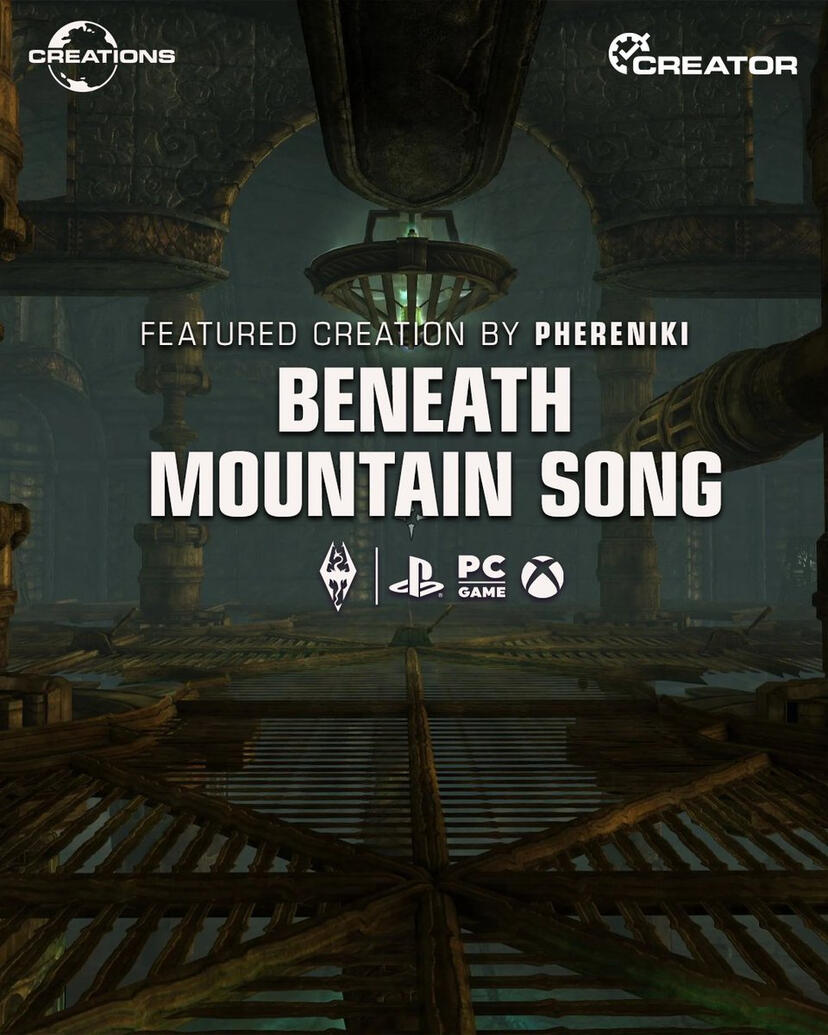 Beneath Mountain Song featured on Bethesda / Elder Scrolls Socials